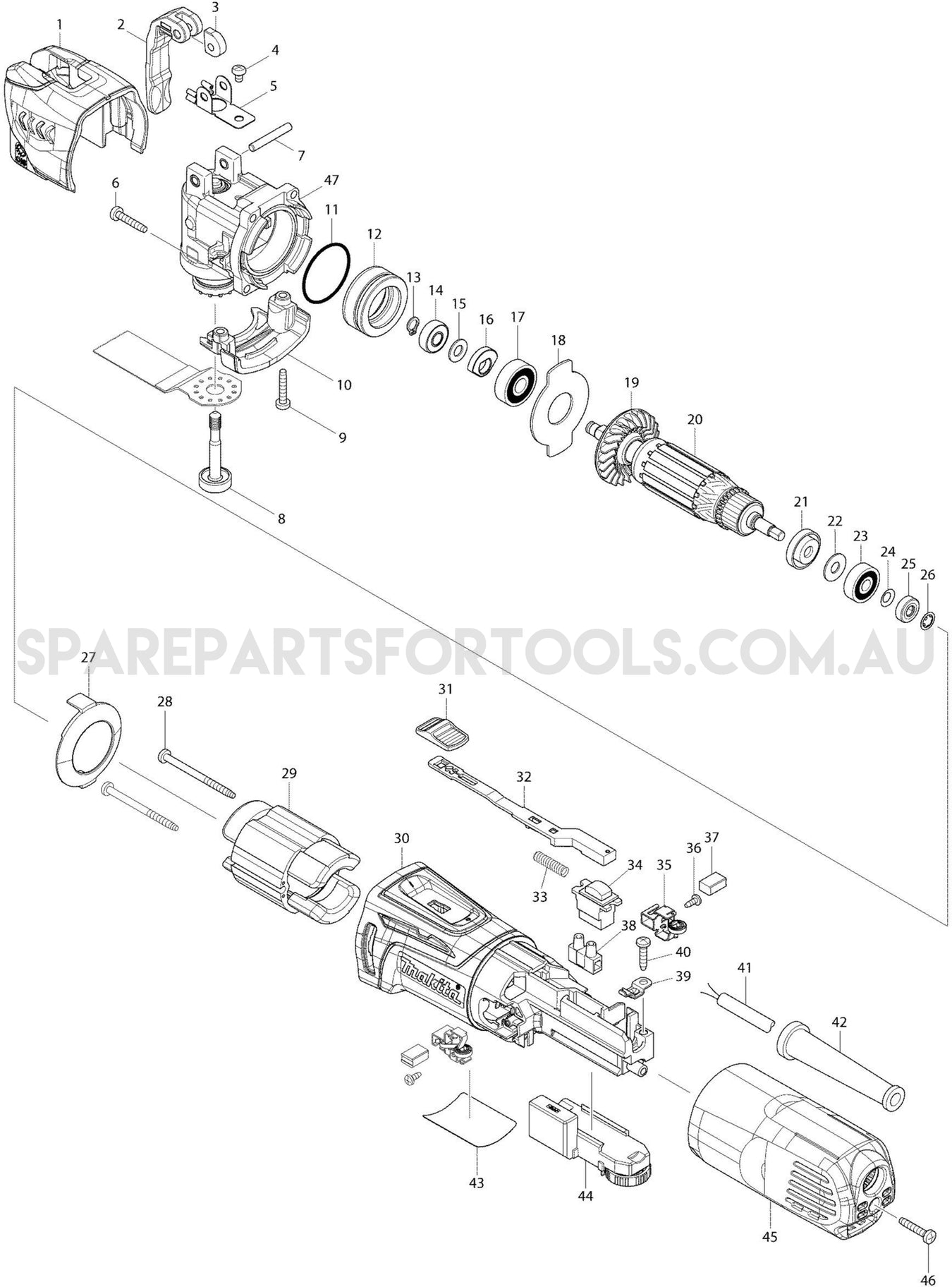 Makita TM3010CK Spare Parts