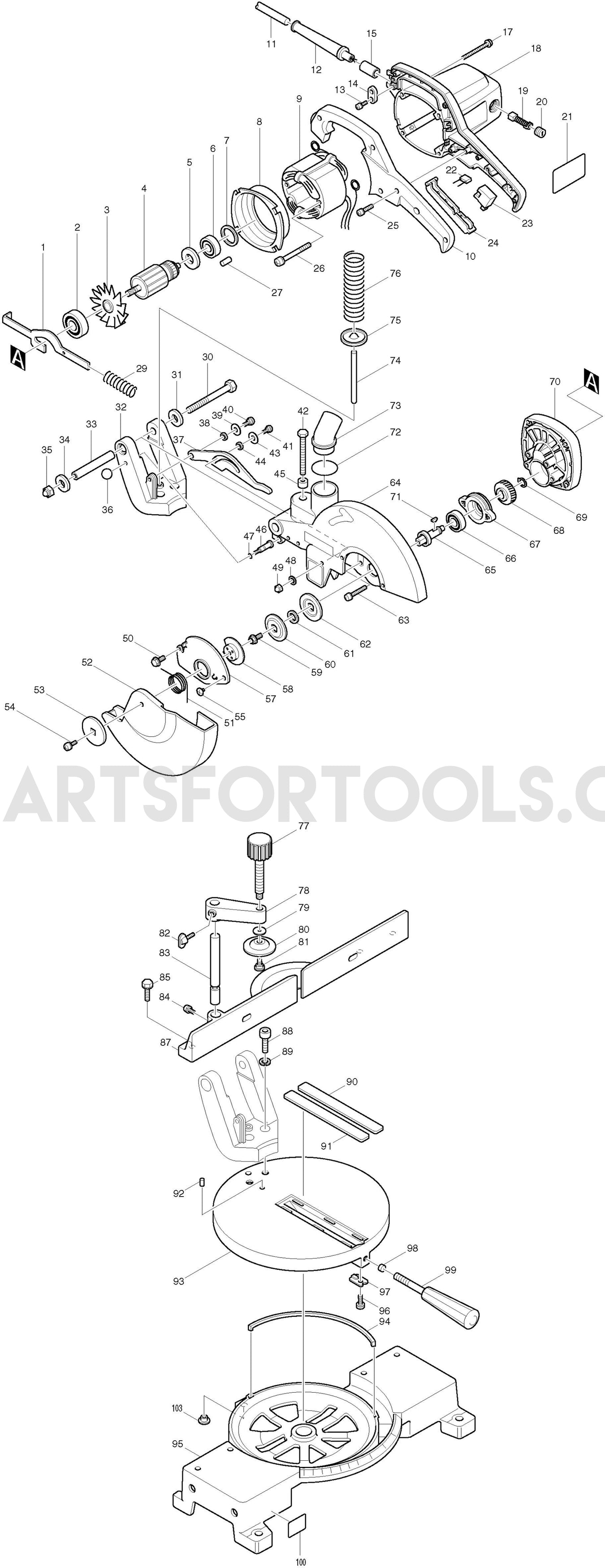 Makita LS1030 Spare Parts