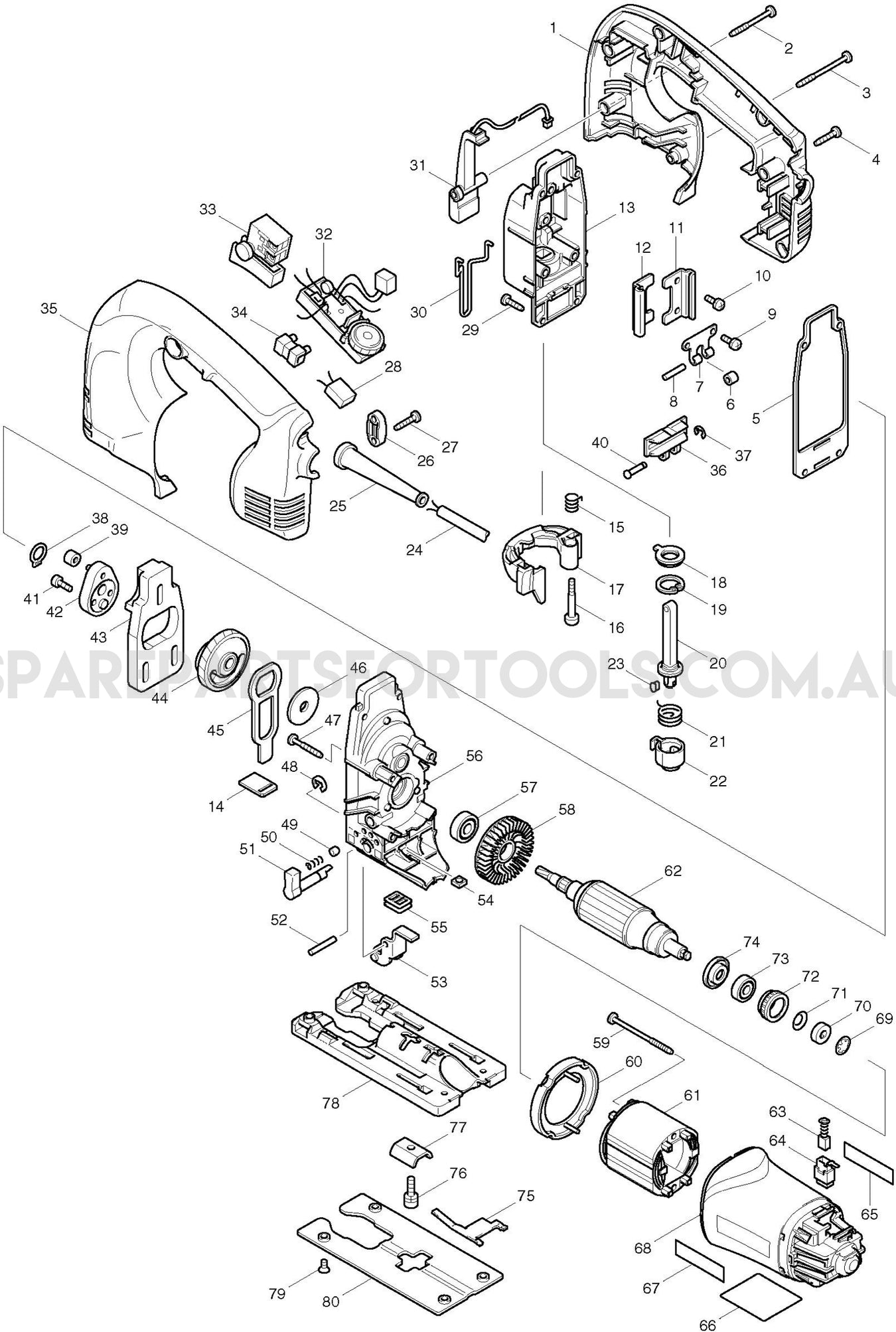 Makita 4340FCT Spare Parts