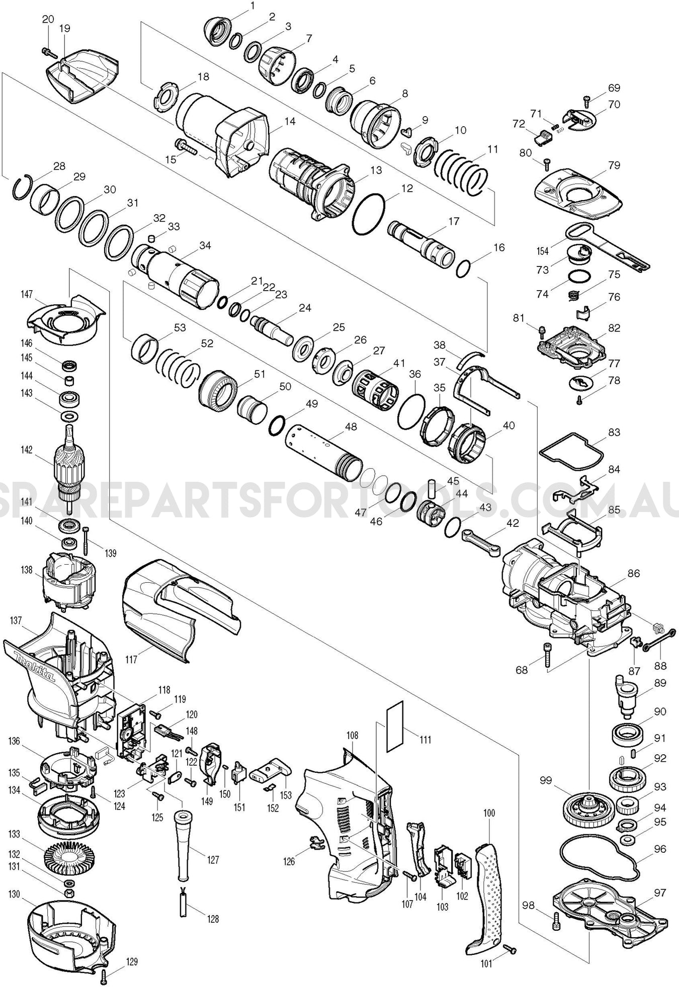 Makita HR5201C Spare Parts