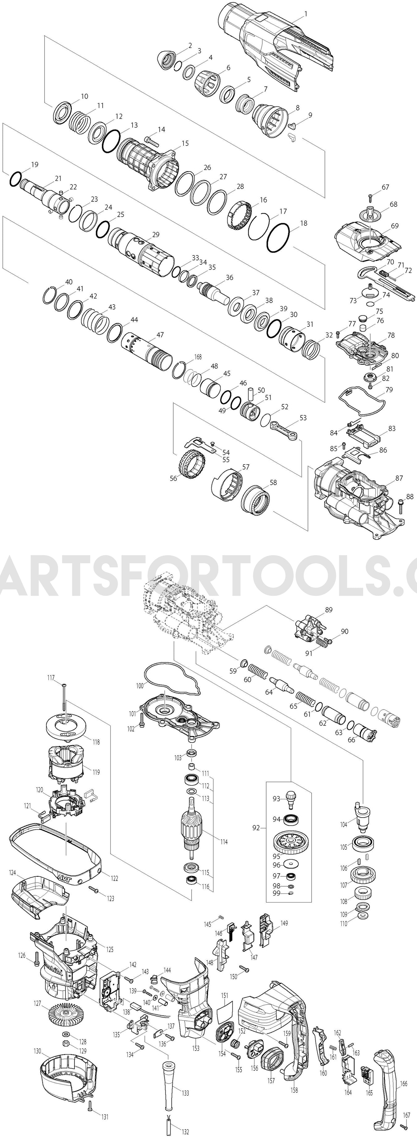 Makita HR5212C Spare Parts