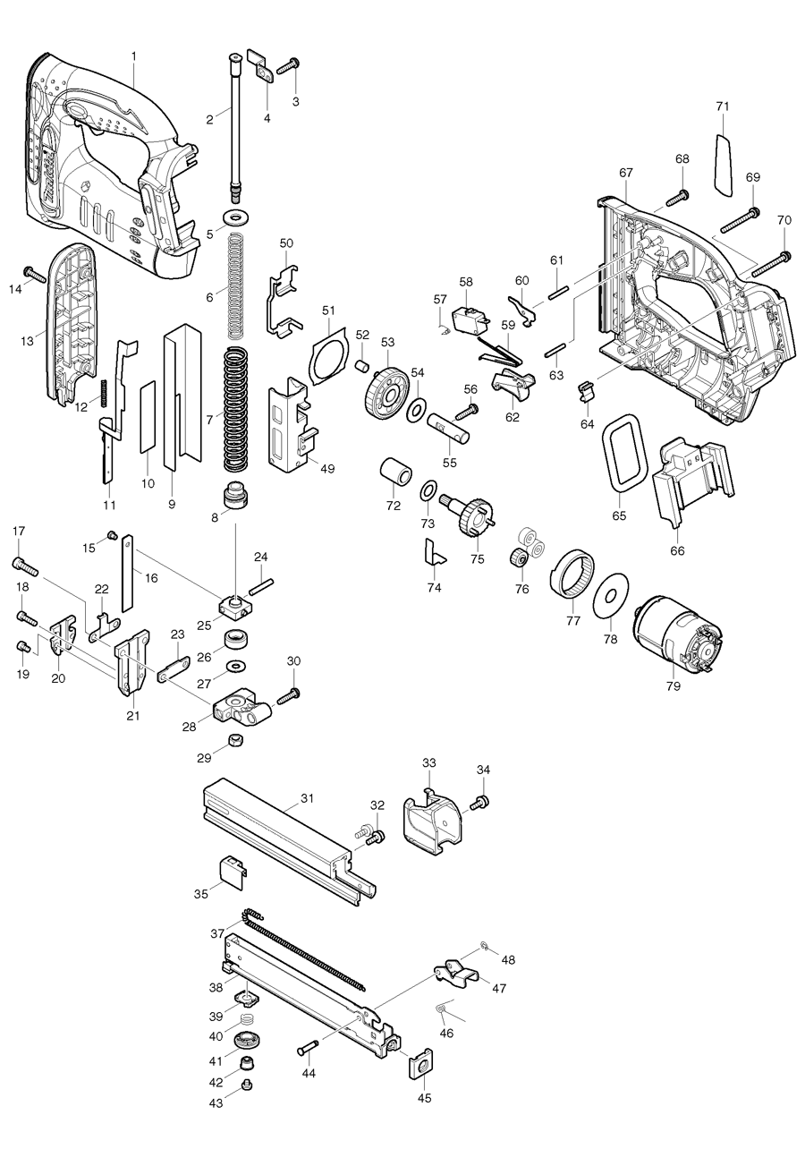 Makita BST221 Spare Parts