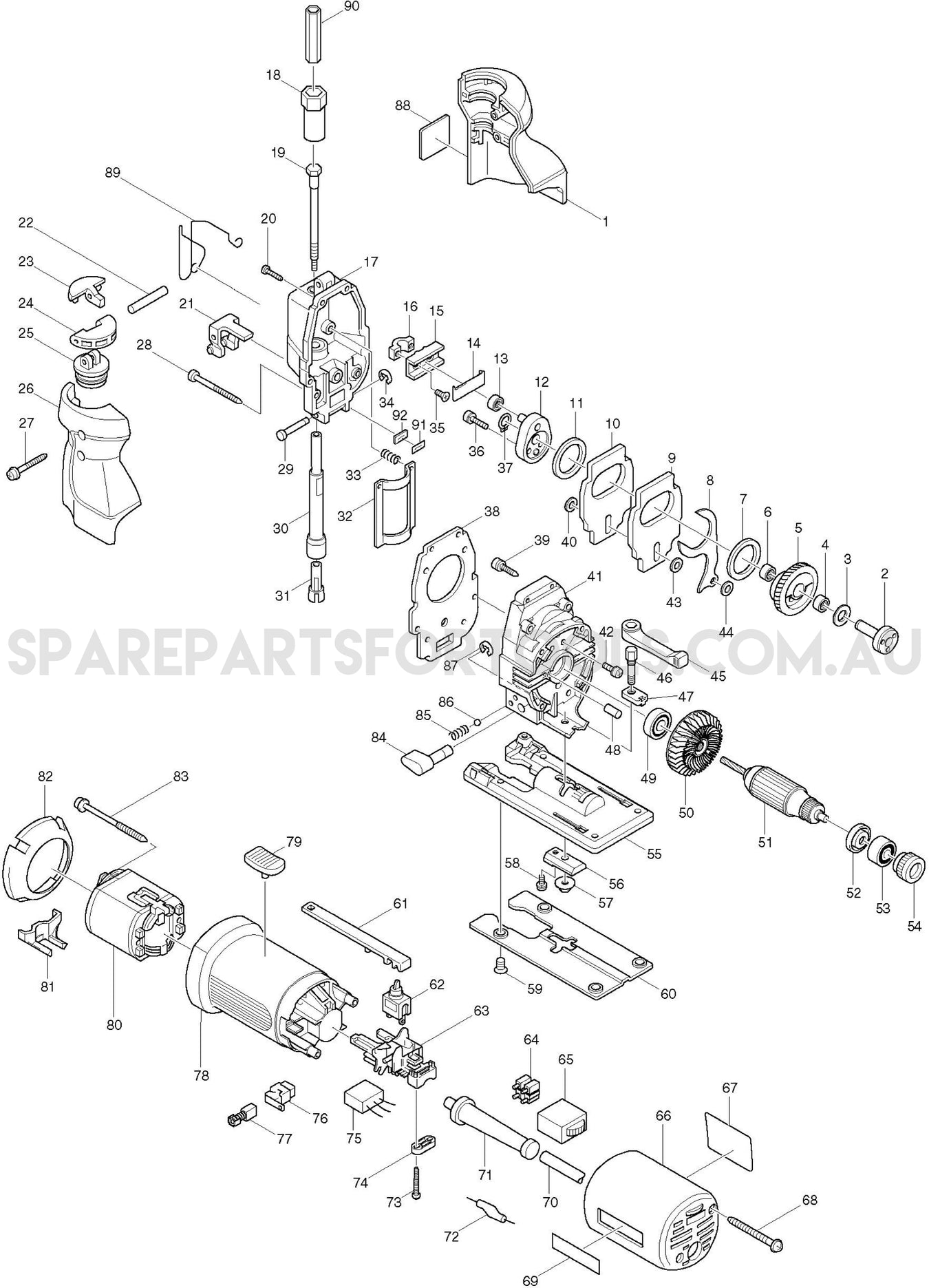 Makita 4305T Spare Parts