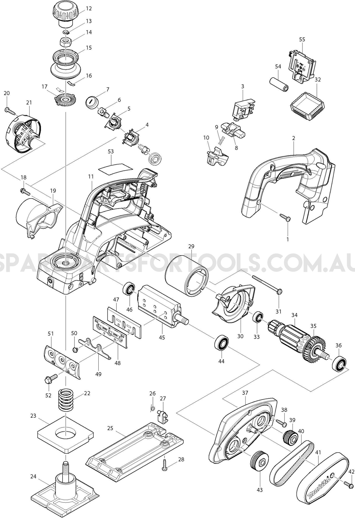 Makita DKP180Z Spare Parts