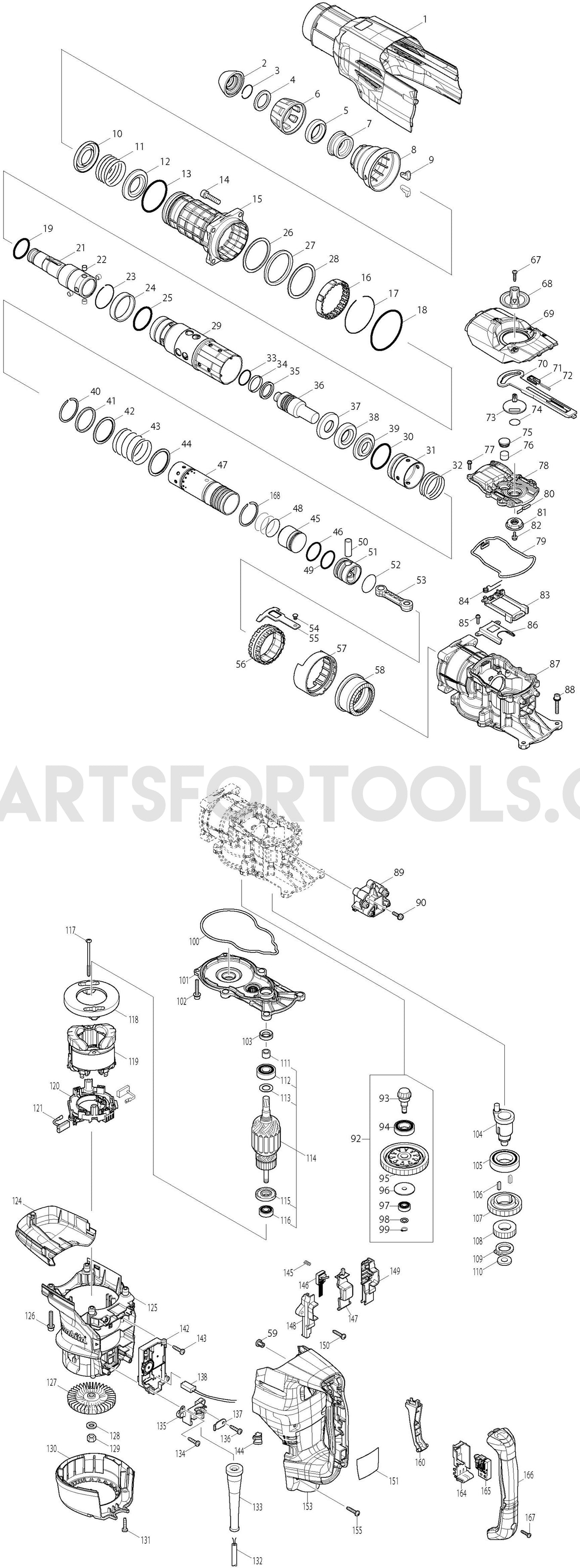 Makita HR5202C Spare Parts