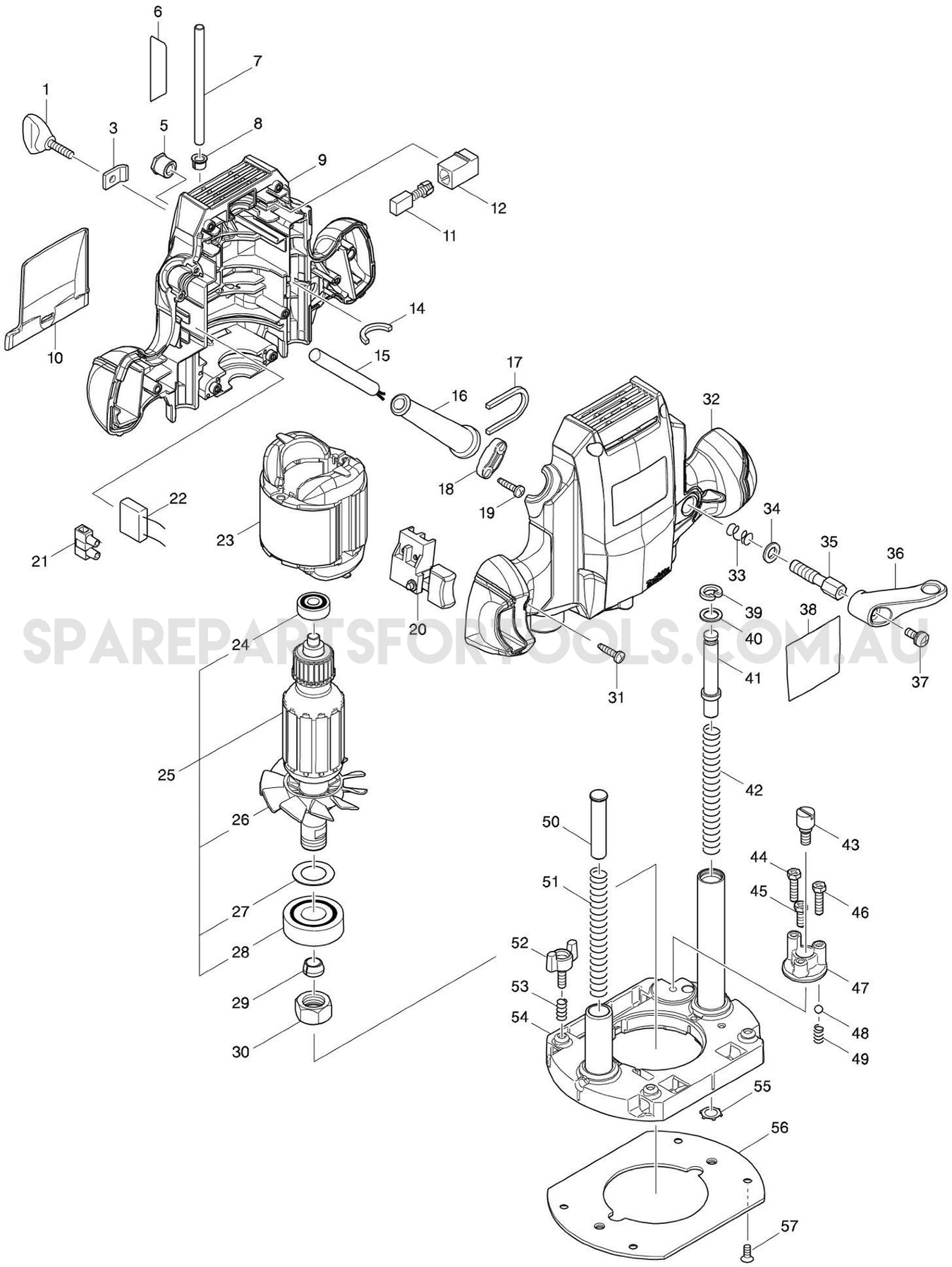 Makita M3601G Spare Parts