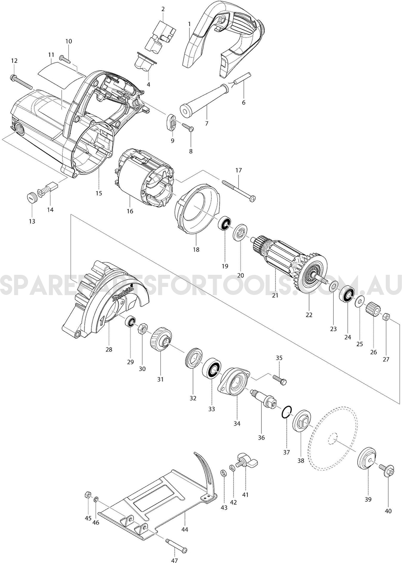 Makita 4100NH3ZX Spare Parts