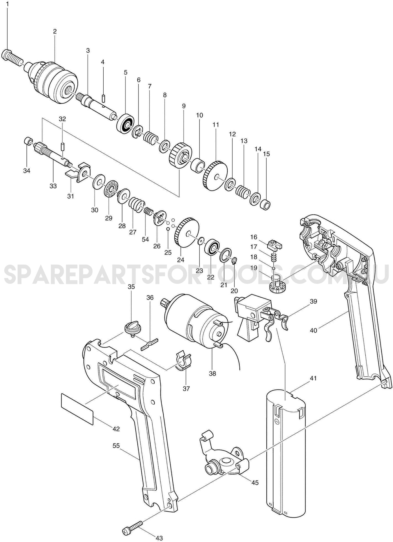 Makita 6012HD Spare Parts