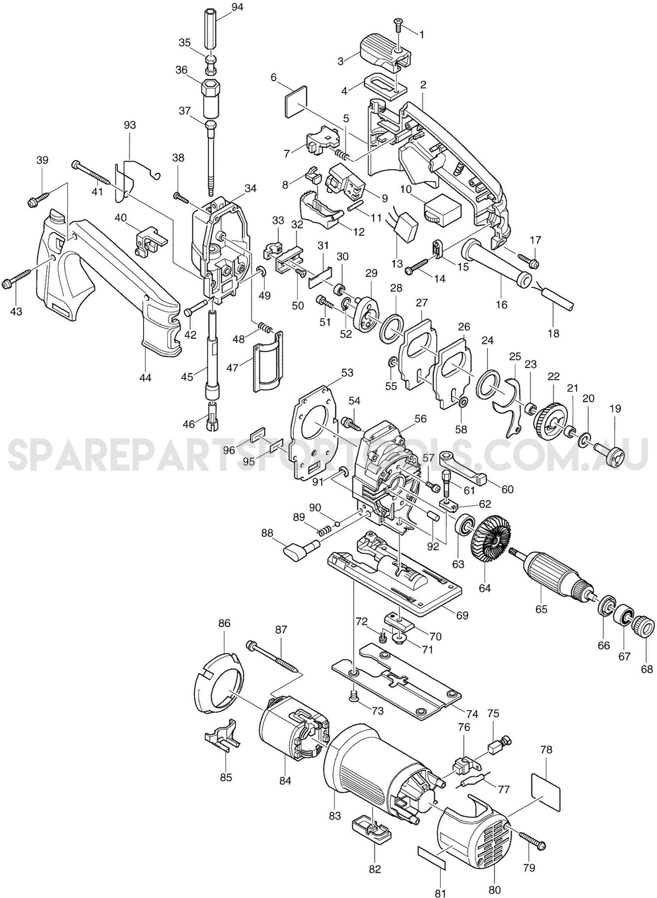 Makita 4304T Spare Parts