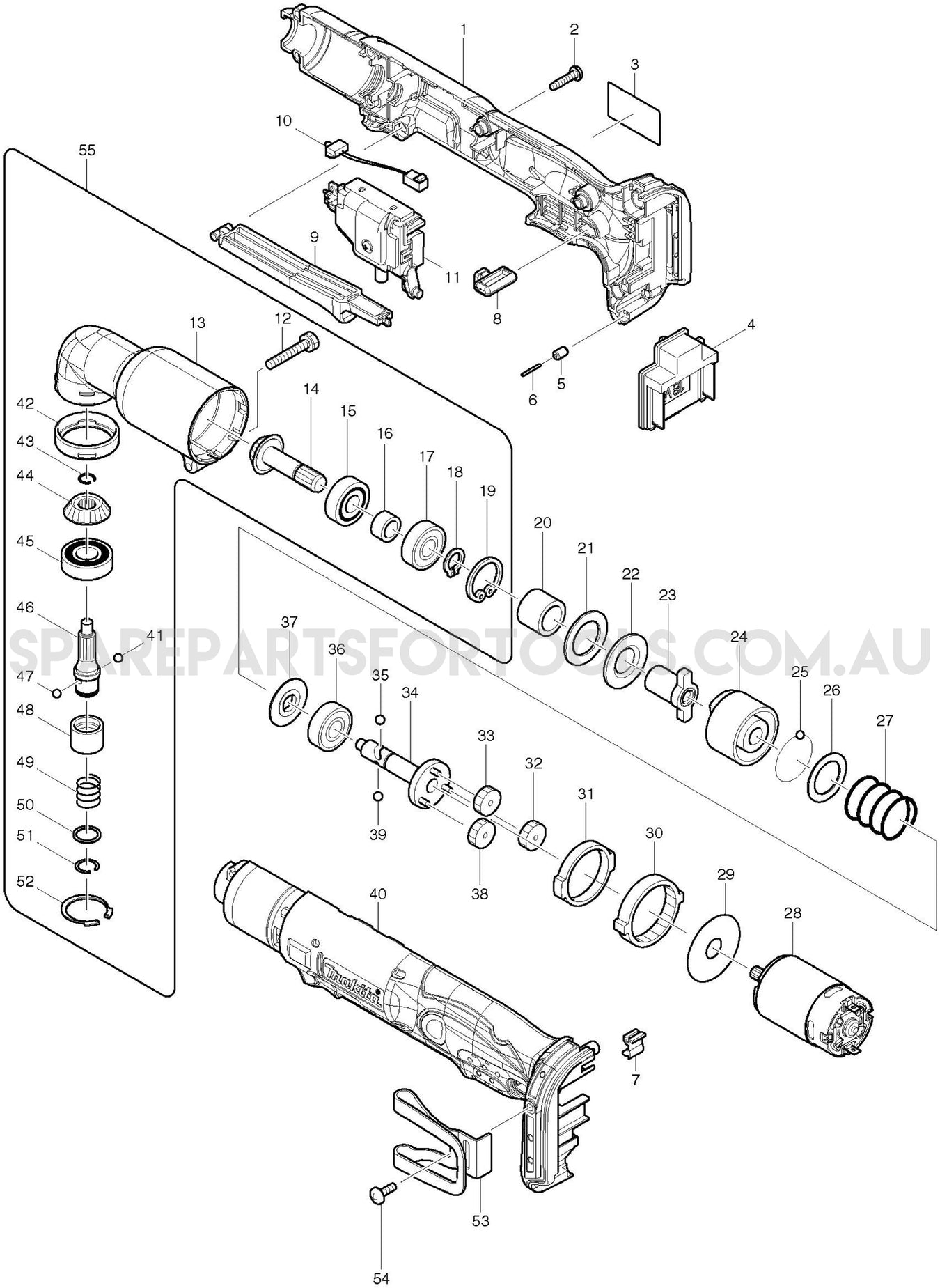 Makita BTL061 Spare Parts