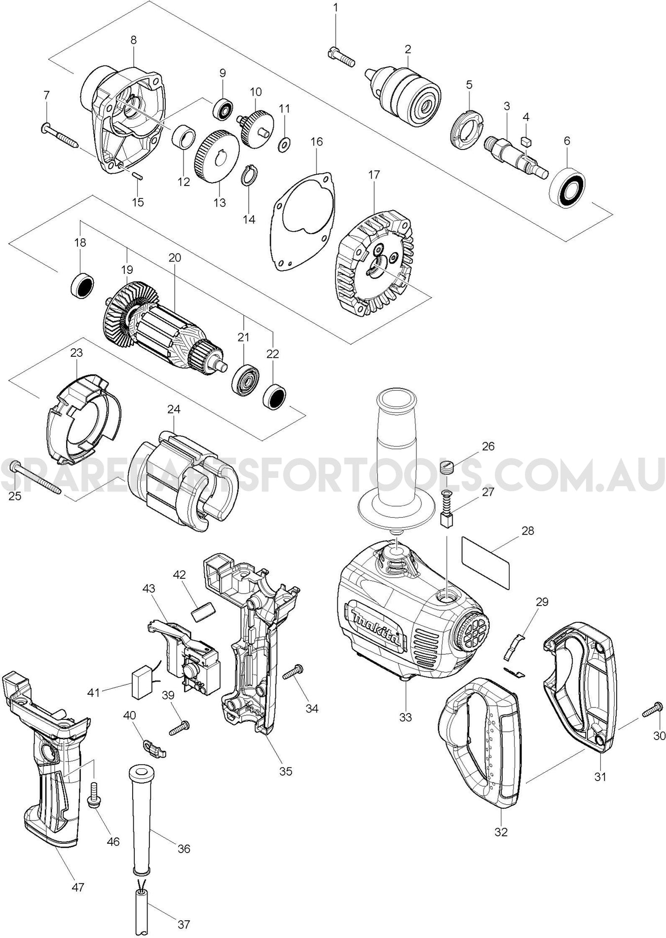 Makita DS4012 Spare Parts