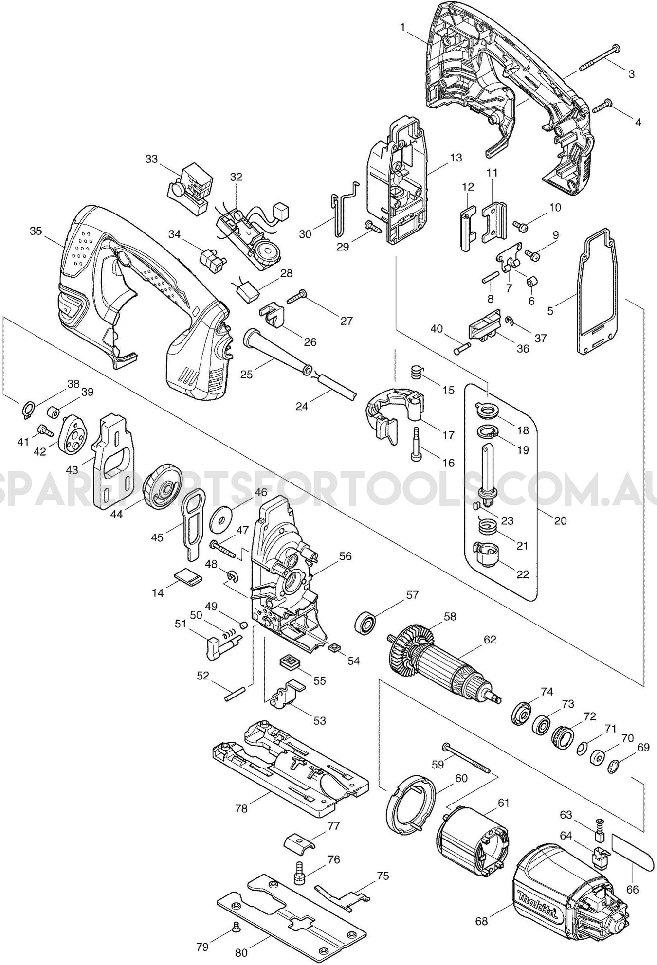 Makita 4350CT Spare Parts