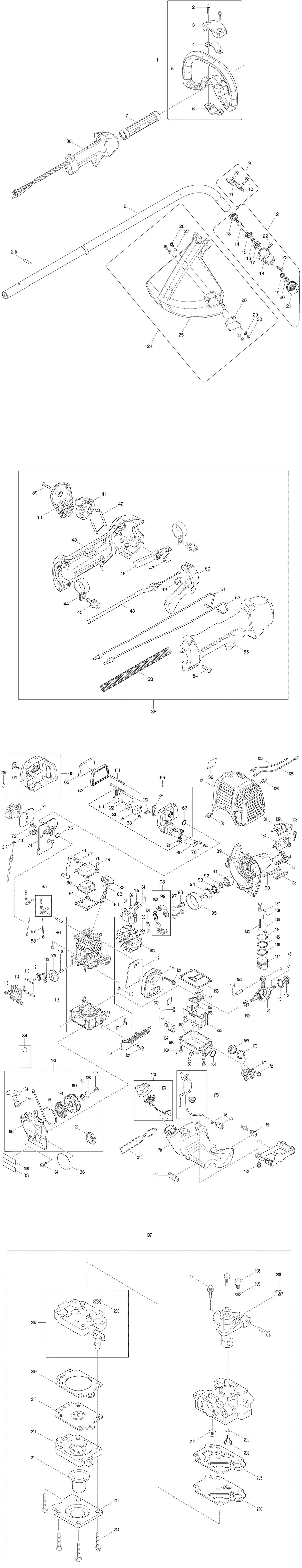 Makita ER2650LH Spare Parts