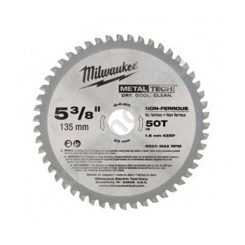 Milwaukee 5-3/8" 50T Metal Saw Blade (HD18MS) 48404075