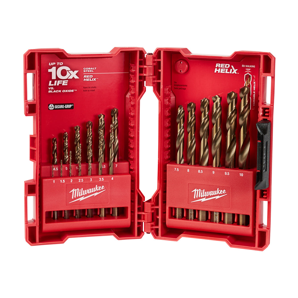 Milwaukee 19Pc Red Helix Cobalt Drill Bit Kit 48892530