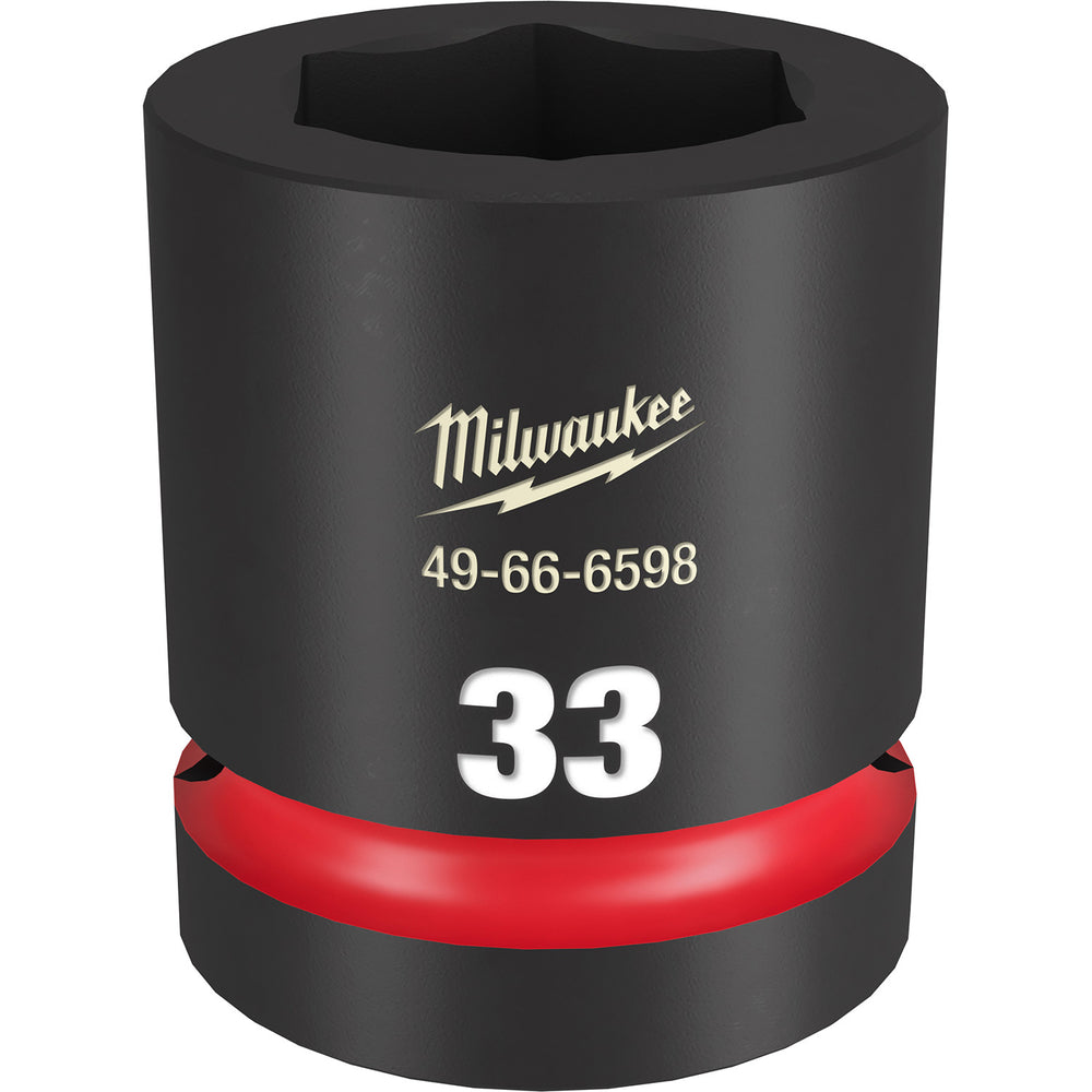 Milwaukee Shockwave 1" Drive 33mm Standard 6 Point Impact Socket 49666598