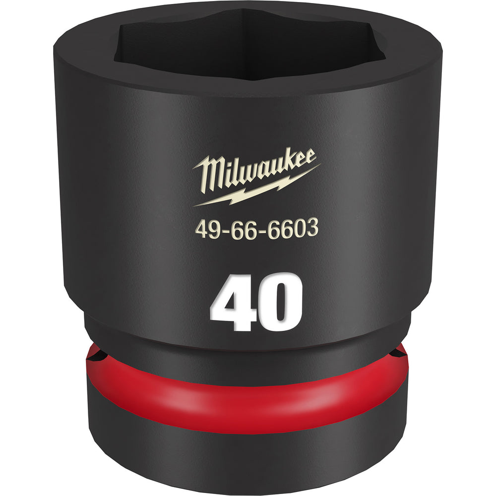 Milwaukee Shockwave 1" Drive 40mm Standard 6 Point Impact Socket 49666603