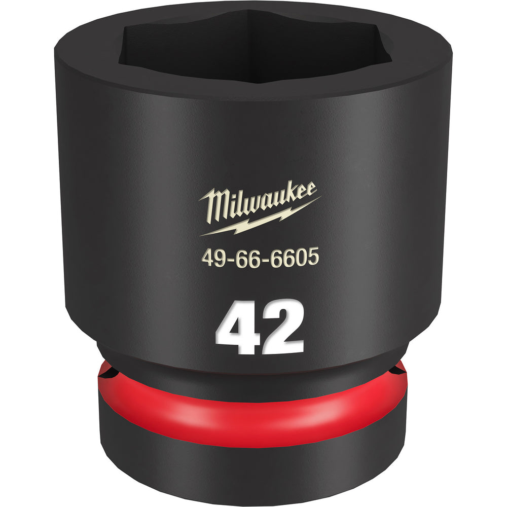 Milwaukee Shockwave 1" Drive 42mm Standard 6 Point Impact Socket 49666605