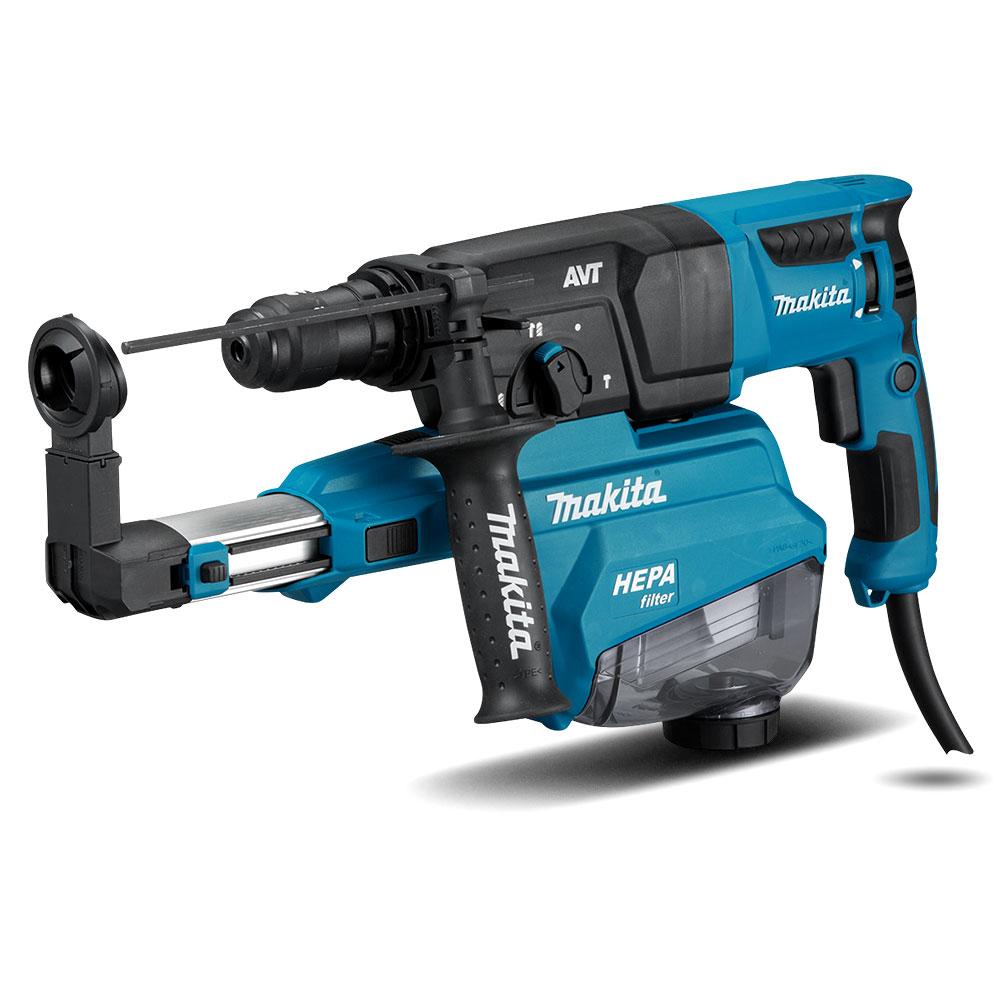 Makita HR2653T 800W 26mm SDS Plus AVT Rotary Hammer with Built-In HEPA Dust Extractor