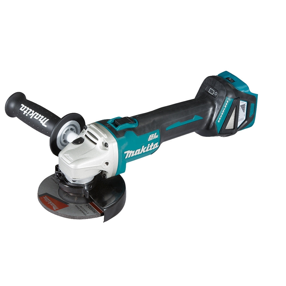 Makita 18V Brushless 125mm Slide Switch Variable Speed Angle Grinder With Kick Back Detection (tool