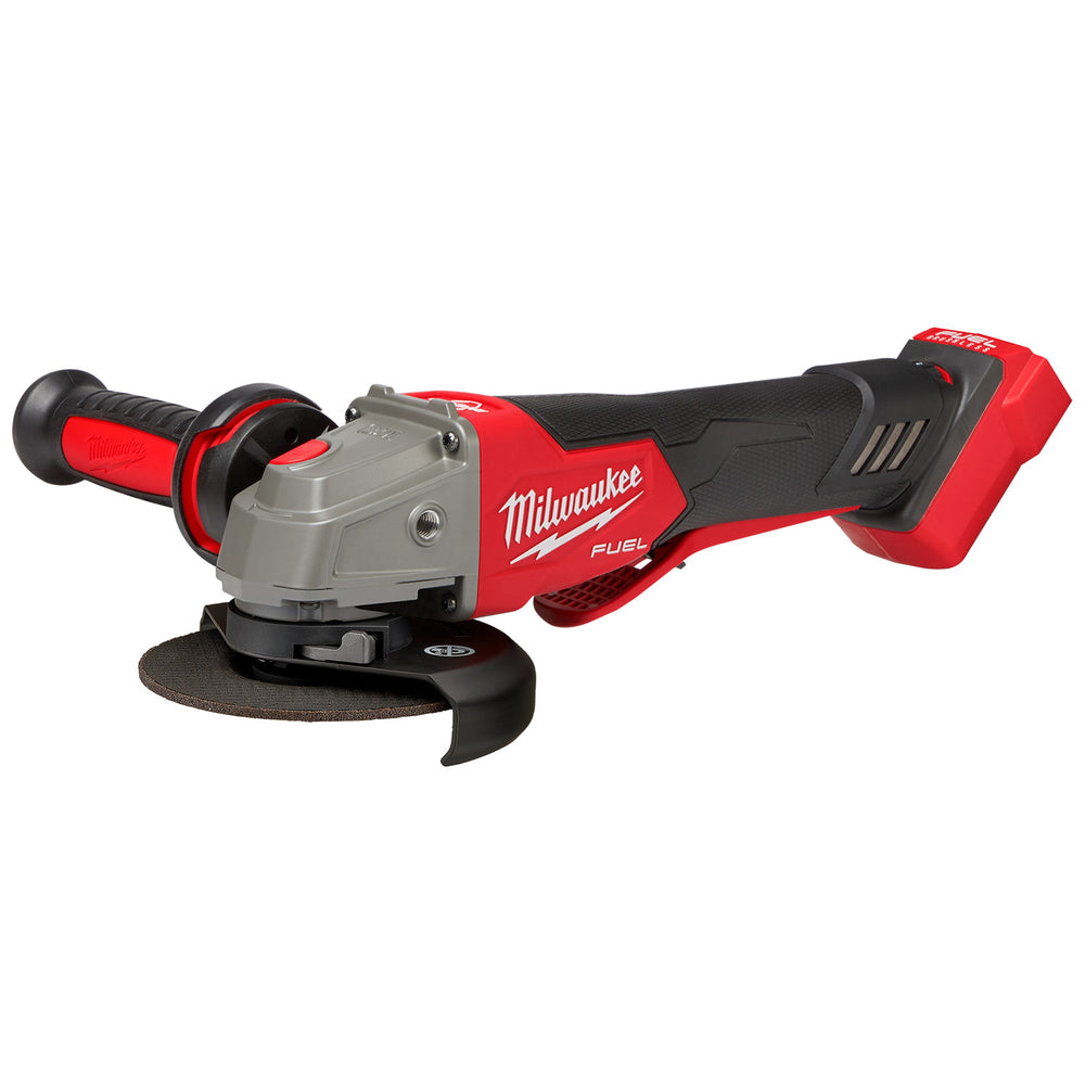 Milwaukee 18V Fuel Brushless 125mm Variable Speed Braking Angle Grinder with Deadman Paddle Switch (