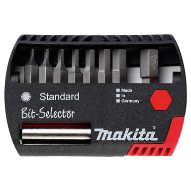 MAKITA X-SELECTOR (9PC) STD HEX SCREWDRIVER BITS P-53774