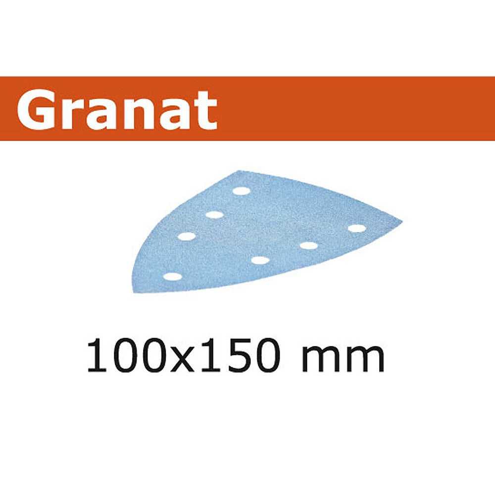 Festool 100Pk Granat Abrasive Sheet 100mm DELTA P180 STF DELTA 7 P180 GR 100X