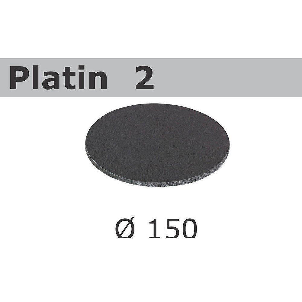 Festool 15Pk Platin Abrasive Disc 150mm 0 Hole P2000 STF D150 0 S2000 PL2 15X