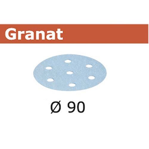 Festool 50Pk Granat Abrasive Disc 90mm 6 Hole P1000 STF D90 6 P1000 GR 50