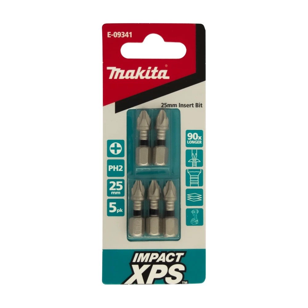 Makita PH2 x 25mm Impact XPS Insert Bit (5pk) E-09341