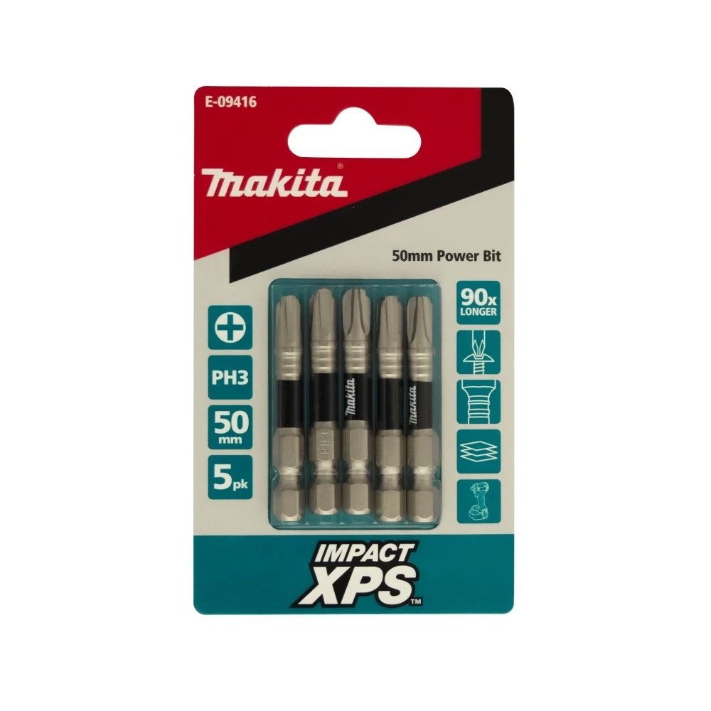 Makita PH3 x 50mm Impact XPS Power Bit (5pk) E-09416