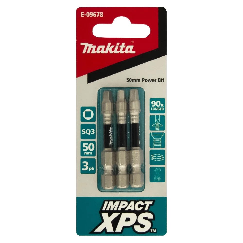 Makita SQ3 x 50mm Impact XPS Power Bit (3pk) E-09678