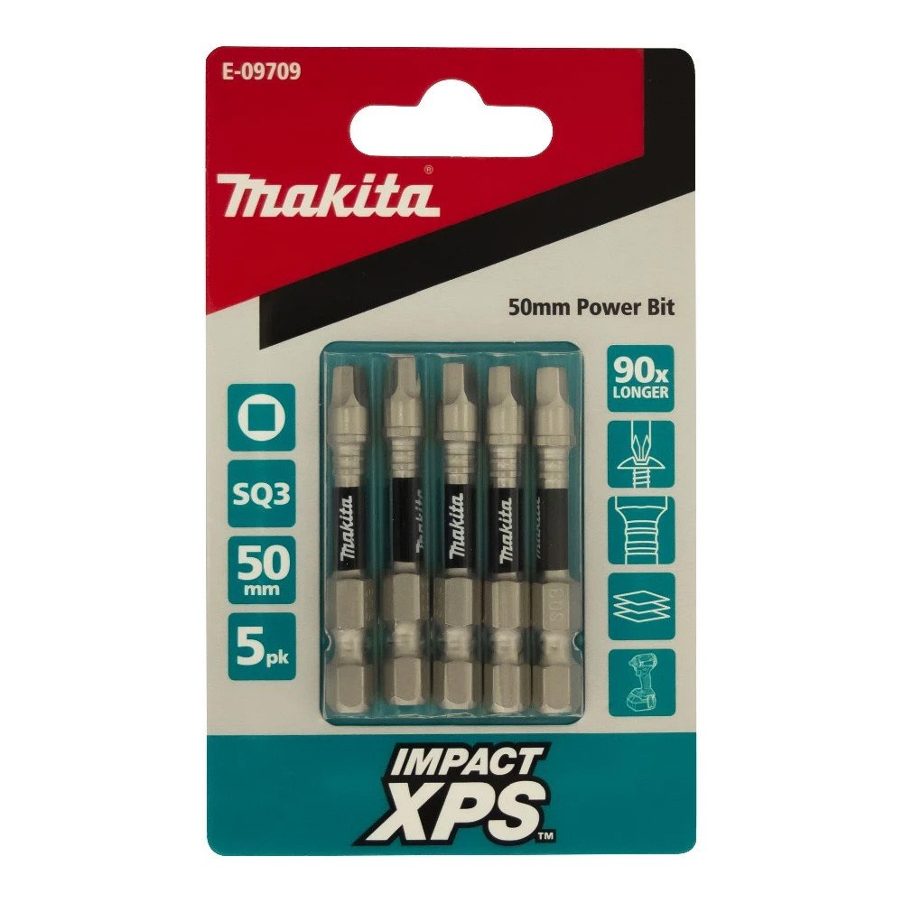 Makita SQ3 x 50mm Impact XPS Power Bit (5pk) E-09709