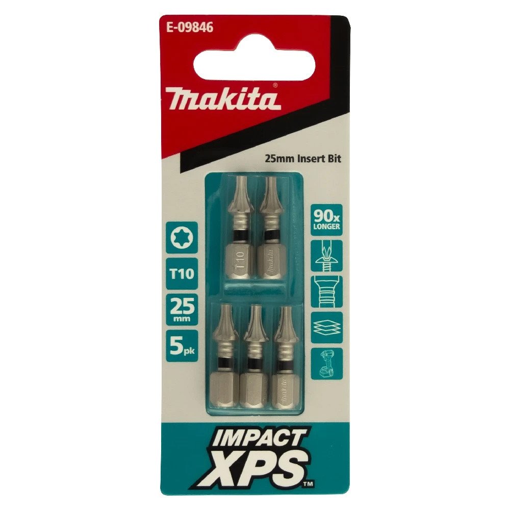 Makita T10 x 25mm Impact XPS Insert Bit (5pk) E-09846
