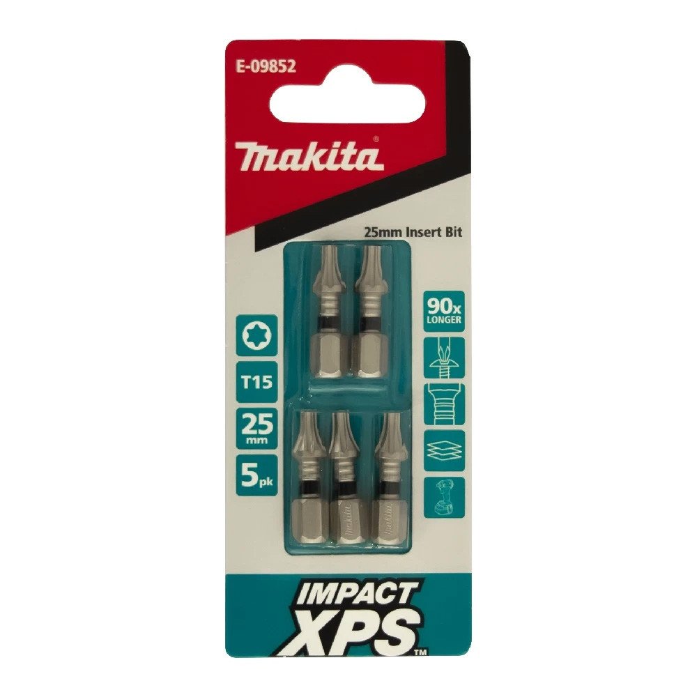 Makita T15 x 25mm Impact XPS Insert Bit (5pk) E-09852