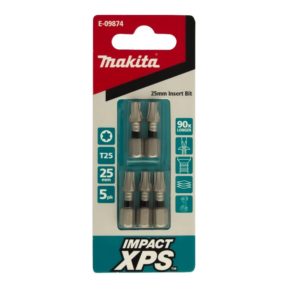 Makita T25 x 25mm Impact XPS Insert Bit (5pk) E-09874