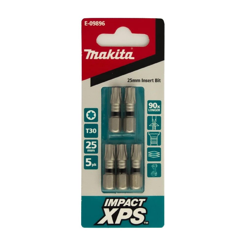 Makita T30 x 25mm Impact XPS Insert Bit (5pk) E-09896