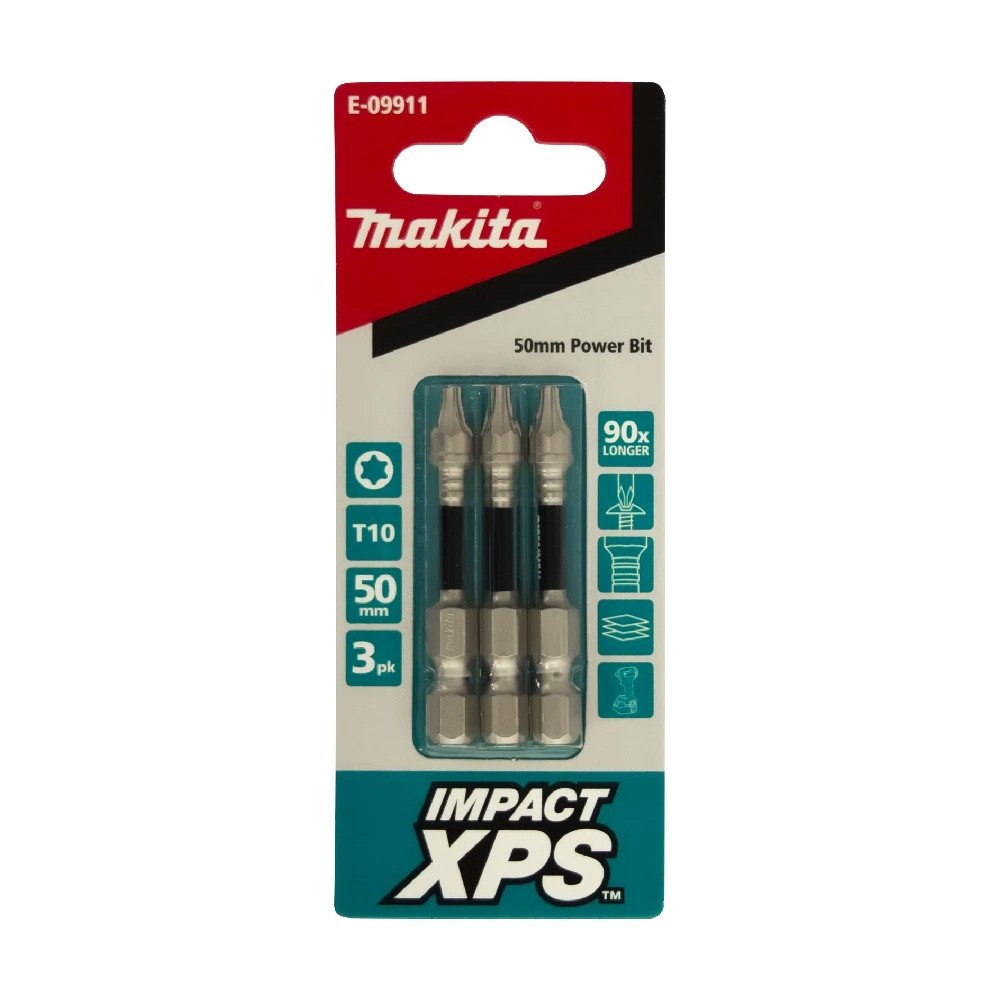 Makita T10 x 50mm Impact XPS Power Bit (3pk) E-09911