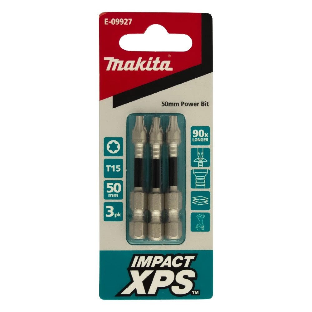 Makita T15 x 50mm Impact XPS Power Bit (3pk) E-09927