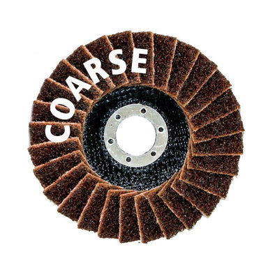 MAKITA 115mm x 22.23mm SURFACE CONDITIONING FLAP DISC - COARSE BROWN - ANGLED B-40755