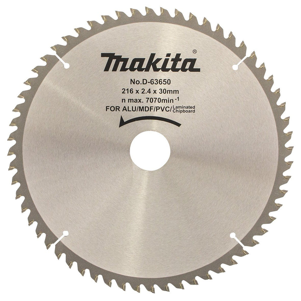 Makita Multi Cut Tct Saw Blade 216mm X 30 X 60T D-63650