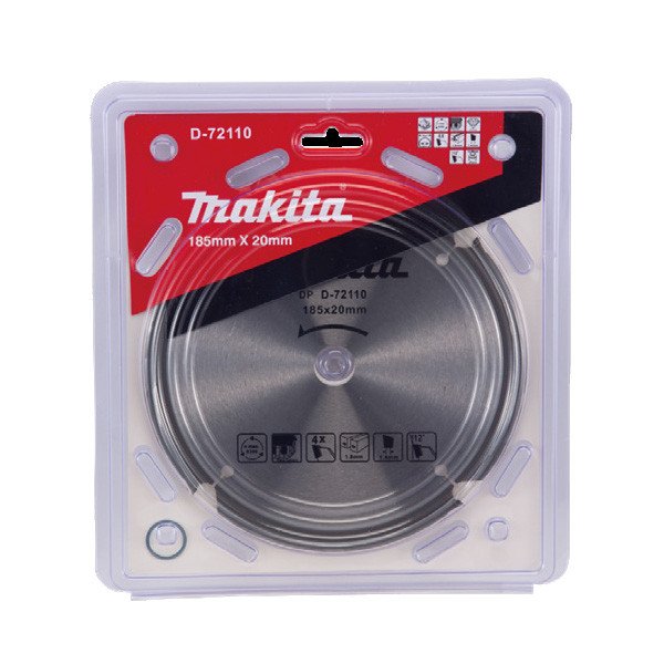 Makita 185mm x 20 x 4T Economy PCD Fibre Cement Saw Blade D-72110